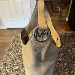 Metallic Gray Michael Kors Purse